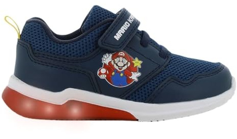 Leomil Super Mario Basket Enfant Garçon Lumineuses | Chaussures Garçon, Semelle Légère EVA, Idéal pour l'école et les loisirs, Nintendo, Cadeau pour Enfants