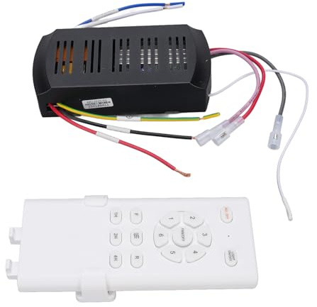 Kit de Control Remoto Universal para Ventilador de Techo con Temporizador, 6 Velocidades, Receptor Incluido, Material ABS