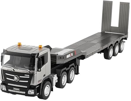 TOUCAN RC HOBBY Huina 1318 1:18 RC Tractor Truck 9CH Remote Control Cars with Flatbed Trailer for Ages 14+