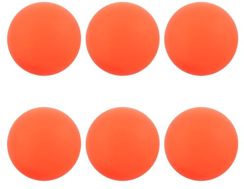 Toyvian Lot de 6 Balles de Hockey Urbain en PVC Orange, à Faible Rebond, pour Asphalte et Surfaces Extérieures, Jeu D'équipe en Plein Air