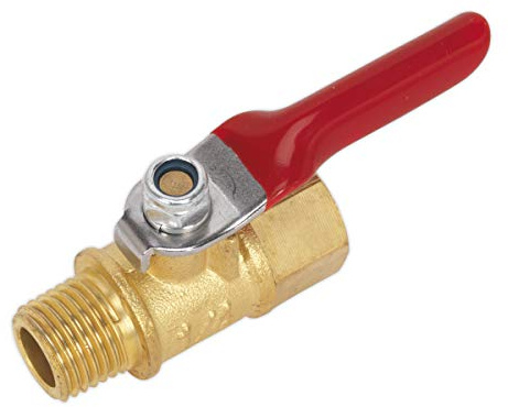Sealey Sa906 Lever Ball Valve 1/4In Bspt (M) X 1/4In Bsp (F)