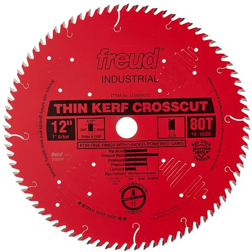 Freud LU88R012: 12 Thin Kerf Fine Finish Crosscut Blade