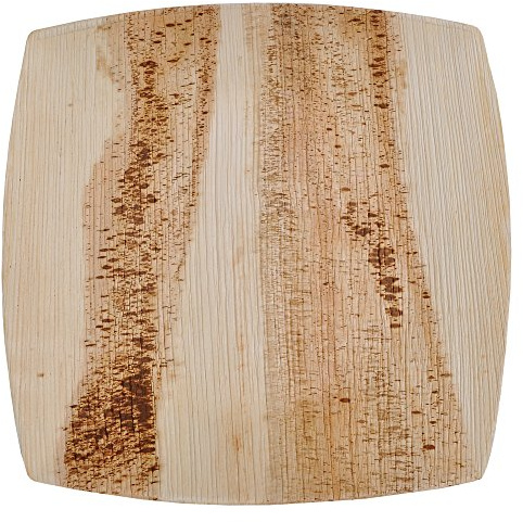 Atmos Green 25 pack 10.5 Square coupe Palm Leaf Dinner Plate Compostable disposable premium heavy duty Eco-Friendly Microwave Refrigeration safe Bamboo like Wedding Events Party