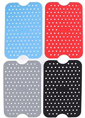 4 Stück Silikon-Luftfritteusen-Einlagen, Kompatibel Mit Ninja AF400 AF300, Wiederverwendbare Luftfritteusen-Einlagen, Schneidbares Luftfritteusen-Zubehör Mit Magnetischem Spickzettel Für Die Luf