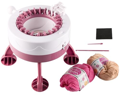 Tiardey 22 Nålar Cirkulär Stickmaskin Smart Loom Stickbräda Roterande Dubbelsidig DIY Stickning Kit för Halsdukar Mössor Strumpor Kläder och mer