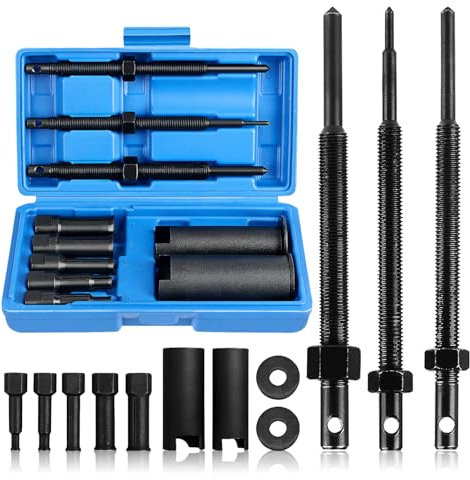 PORFOYO Motorrad Lagerabzieher Innen, 12 Stück Innenlager Abzieher Set, 9-23 mm Radlager Abzieher Motorrad, Motorrad Innenlager-Auszieher, Innenabzieher Lager mit 5 Größen Offene Clips