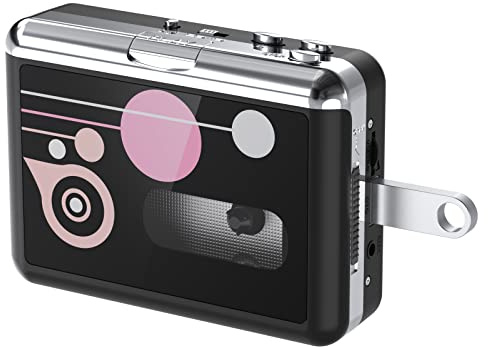 Mersoco Portable Cassette Tape Player, USB Cassette to MP3 Converter, Audio Music Cassette Digital Converter with Earphones, No PC Required