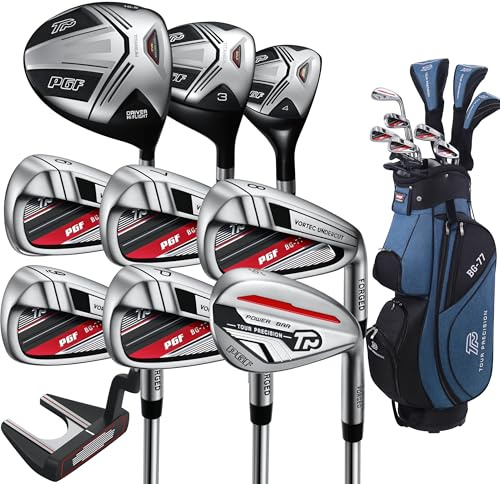 PGF Labs Men's Gold TP BG-77 Complete Golf Club Package Set [14-Pieces][Flex: Regular] [Hand: Right] [Length: Standard]