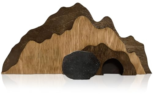 Large Empty Tomb Easter Scene Display Decorations with Roll Away Stone 47 Inch Resurrection Scene Cardboard Cutout Religious Jesus Display Photo Props for Church Sunday School Christian Party Decor