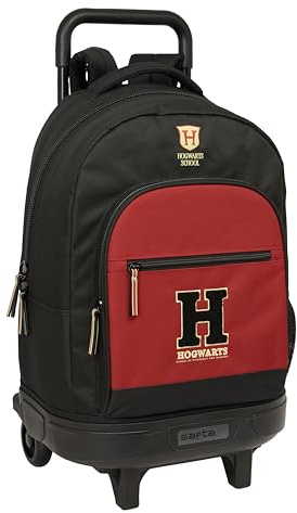 HARRY POTTER HOGWARTS – Large Backpack with Wheels, Compact, Removable, Ideal for Children of Different Ages, Comfortable and Versatile, Quality and Resistance, 33 x 22 x 45 cm