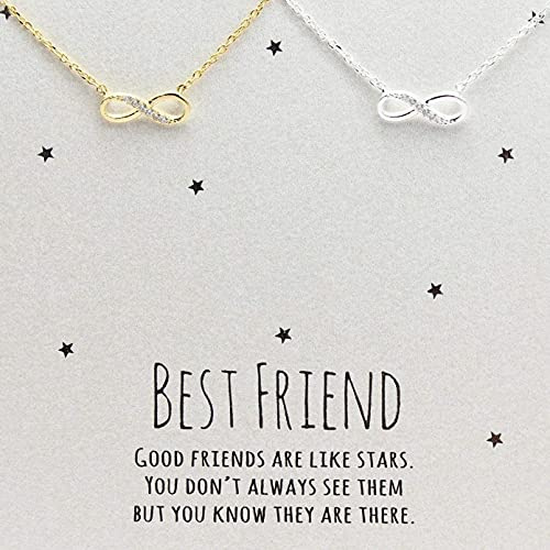 infinity necklace, Best friend necklace for 2, BFF Necklace, friendship necklace for 2, silver dainty necklace, Christmas gift, Graduation gifts, infinity necklace gold besties bff