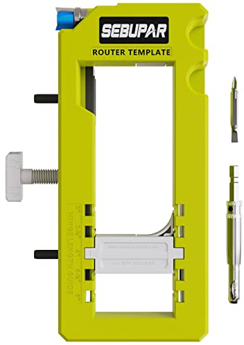 Door Hinge Jig, Door Hinge Mortiser, Router Template Fits for Door Hinges from 3” to 5” Length and Types of Square, Radius 1/4” or Radius 5/8”.