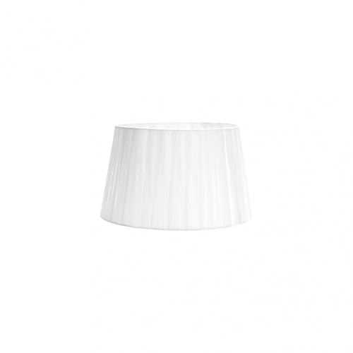 Pantalla de lámpara E27 blanca, dimensiones 25x20x15 cm, diseño cónico abierto, ideal para decoración y ambientación de interiores.