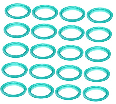 PRETYZOOM 20pcs Coffee Capsule Sealing Rings Green Silicone Filter Replacement for Stainless Steel Reusable Capsules Fit for Coffee Lovers Easy Installation