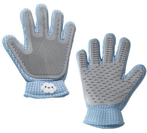 Guilinyuheng Cat Grooming Gloves, Upgraded 2-in-1 Double-Sided, 1 Count