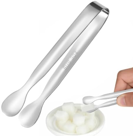 Pinze per antipasto, in acciaio, pinze per servizio alimentare, utensili da salumi portatili, lunga durata, strumento per feste di tè barbecue, snack sicuro per domestica, buffet