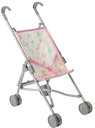 Bayer Chic 2000 - Puppenbuggy Funny, Puppenwagen, Mini-Buggy, Schmetterlinge rosa, pink