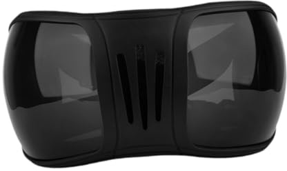 MUXZSIZ Lunettes d'équitation colorées et Confortables offrant Une UV complète et Une résistance au Vent, à la poussière et pour aux intempéries, Noir et Gris, 15 x 27 cm