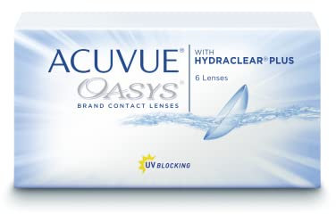 ACUVUE OASYS 2-Wochen-Kontaktlinsen für Tag und Nacht mit -9.00 dpt und BC 8.4 – UV Schutz, Austrocknungsschutz und extrem Komfortables Tragegefühl – 6 Linsen