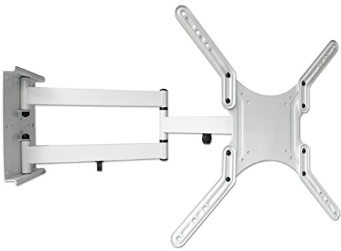 Soporte Universal de Pared para televisor - Inclinación pivotante - 16-65 Pulgadas - Extensible hasta 65 cm - Soporte para LCD LED HD TV - VESA 100 200 300 400 Blanco Modelo: L22LW