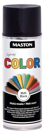 MASTON Color Spray Paint - Matt - Black - Decorative Spray Paint - 400ml