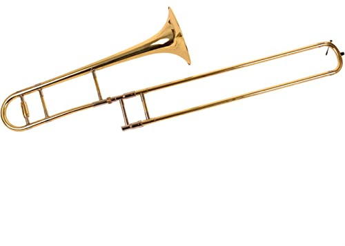 TSTS Professional Tenor Trombone B Flat Tenor Horn with Trombone Mouthpiece and Gloves Gold Brass Wind Instruments Beginner Trombone