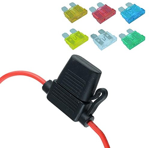 In-Line Standard Blade Fuse Holder with 6 Fuses 12V 30A Car Automotive
