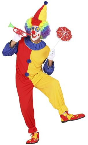 W WIDMANN MILANO Party Fashion - Costume Clown, Combinaison, Casper, Farceur, Cirque, Costumes de Carnaval