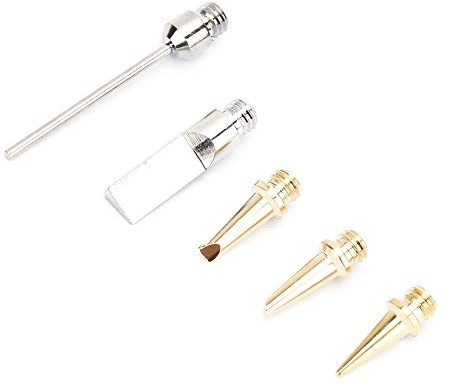 Dioche Gas Soldering Iron Tips, 5pcs Soldering Tips, HS-1115K Gas Welding Soldering Iron Replacement Tips Gas Solder Universal Accessories for All Kinds of Gas Soldering Irons