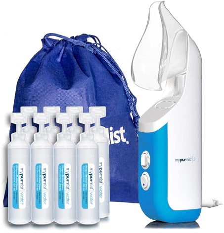 MYPURMIST 2 Inhalateur à vapeur, Vaporisateur et Humidificateur Portable Instantané pour la Sécheresse, la Congestion et Sinus, Brume Chaude Ultra-Pure