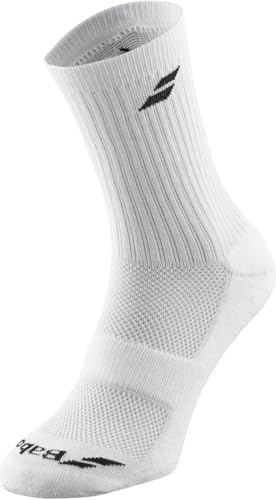 Babolat 3 Pairs Pack Socks Unisex Chaussettes De Tennis Blanc 39-42