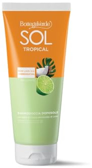 Bottega Verde - SOL Tropical, Bagnodoccia Doposole, 200 ml, Prolunga l'Abbronzatura, con Latte di Cocco e Lime, Azione Vellutante, per Tutti i Tipi di Pelle