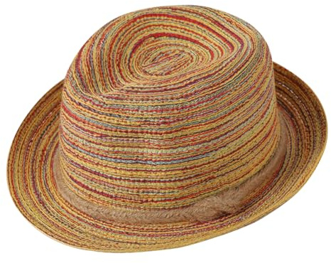 haozaikeji Women Straw Trilby Hat Mens Panama Fedora Summer Hats Fashion Beach Sun Hat Short Brim UV Protection Floppy Bucket Cap for Holiday Travel Outdoor Unisex Casual Wear