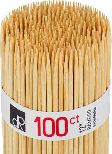 DecorRack 400 Bambusspieße 30 cm – Extra Stabile Holzspieße für Kebabs, Grillen & Fingerfood – Robuste Holzstäbchen zum Basteln – Ideal als Marshmallow & Stockbrot Spieße für Lagerfeuer