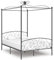 Festnight Himmelbett 140x200 cm Ehebett Bettgestell Metall Bett Metallbett Doppelbett Bettrahmen Schlafzimmerbett