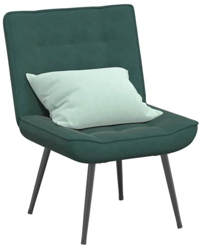 Brokky Relaxsessel Sessel Wohnzimmer Relax Sessel Lounge Sessel Relaxstuhl Sessel Wohnzimmer Relax Wohnzimmer Sessel Dunkelgrün 64x74x84 cm Samt