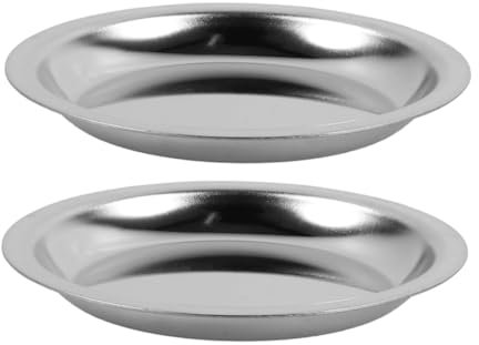 KICHOUSE 2piezas Soporte De Inoxidable Plato para Bolsitas De Posavasos para Tazas y De Condimentos para Cocina y Mesa De