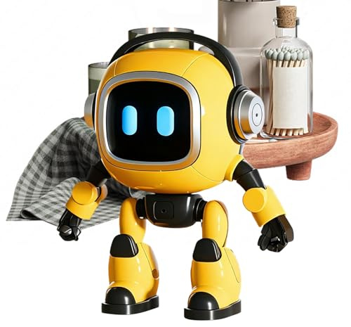 Giocattolo robot AI - Compagno desktop intelligente da 5,12 pollici | Robot di apprendimento interattivo - Materiale ABS Chat vocale intelligente Giochi di conoscenza Supporto narrazione per giochi