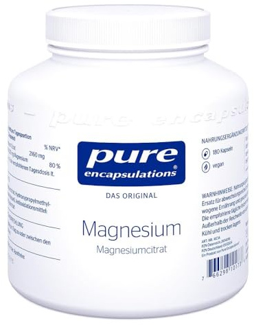 Pure Encapsulations Magnesium Magnesiumcitrat Kapseln, 180 St. Kapseln
