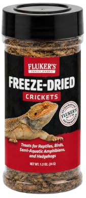 Fluker's Freeze Dried Crickets, Ideal for Reptiles, Birds, and Fish, Packed with Protein and Essential Nutrients, 1.2 oz
