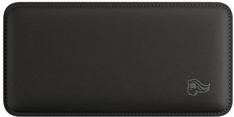 Glorious Gaming Padded Mouse Wrist Rest - gesteppte Ränder, glatte Stoffoberfläche, rutschfester Gummiboden, mittlere Festigkeit, 200 x 100 x 17mm - Black-Stealth