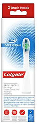 Colgate Ricariche Spazzolino a Batteria Proclinical 150, 2 Testine