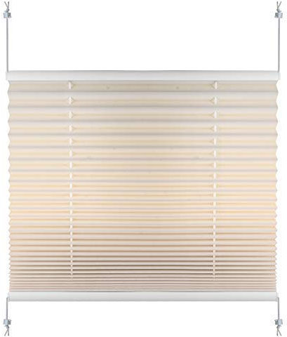 S SIENOC Plisse-Rollo Plisseerollo Easyfix 105x220cm ohne Bohren Plissee Jalousie verspannt Faltstore Rollo Klemmfix Sonnenschutzrollo Seitenzugrollo Faltrollo für Fenster Tür
