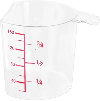 Misurino compatto da cucina 180 ml in plastica per riso tazza di misurazione di precisione con manico facile da riporre Comapct Cottura Misurazione esatta Tazza di riso Tazza di misurazione del riso