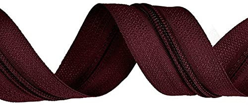 5m Endlos-Reißverschluss 3mm freie Farbwahl, Farbe:048 bordeaux
