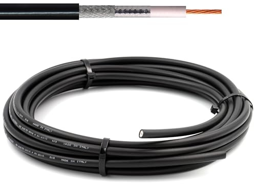 HF400 Flexibel (LMR 400 UF ekvivalent) Koaxialkabel 30m RF koax 50ohm — N Typ SMA BNC TNC PL259 kompatibel — för WiFi VHF UHF CB Radio HAM Router Antenn 4G 5G — Tillverkad i Italien