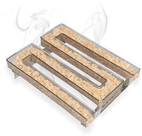 LEMODO Kaltrauchgenerator aus Edelstahl, Räucherschnecke für Räucherofen, Rauchgenerator mit 5 Stunden Räucherzeit, Kaltraucherzeuger für Kugelgrill und Räucherschrank