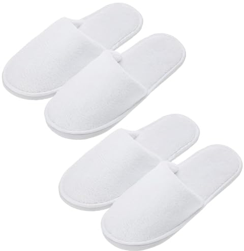 Pantofole Antiscivolo Monouso in Spugna Premium - 2 Paia per Hotel e Ospiti - Unisex per Spa e Casa, 29cm
