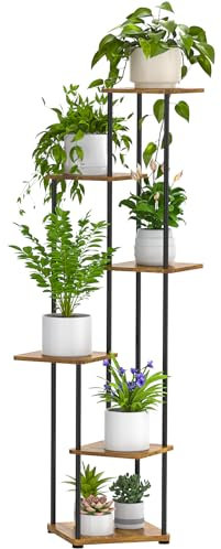 Digtokore Plant Stand Indoor, 6-Tier Tall Plant Stands Plant Shelf Indoor Clearance, Corner Display Rack Flower Pot Holder, Metal Flower Shelves for Multiple Plants