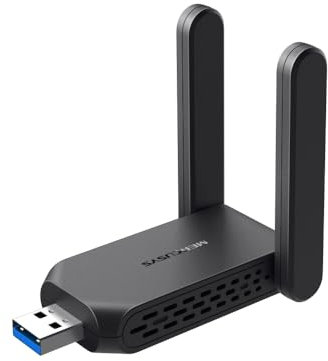MERCUSYS MA32H TP-Link AC1300 3.0 USB WiFi Dongle para PC, adaptador WiFi USB de doble banda para PC, dos antenas de alta ganancia, Win10/11, MU-MIMO, Plug & Play, seguridad WPA3, cobertura más amplia